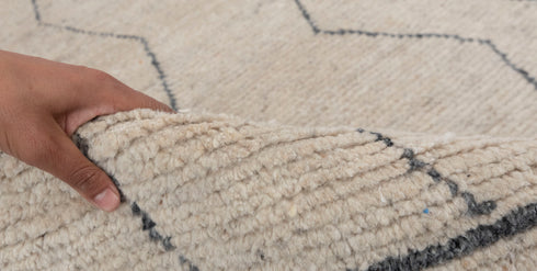 6x9 Ivory Grey Wool Rug Bohemian Moroccan Beni Wool Rug !!!Free Shipping #28