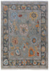 8x10 Grey Hand Knotted Decorative Angora Soft Oushak Turkish Style Wool Ushak,Free Shipping #3228