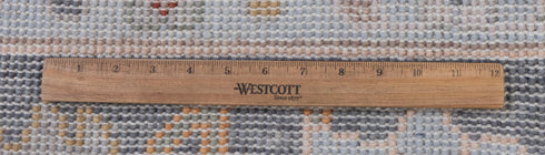 8x10 Grey Hand Knotted Decorative Angora Soft Oushak Turkish Style Wool Ushak,Free Shipping #3228