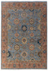 9x12 Blue Gray Rust Modern Classic Oushak Style Hand Knotted Area Rug#3306