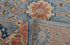 9x12 Blue Gray Rust Modern Classic Oushak Style Hand Knotted Area Rug#3306