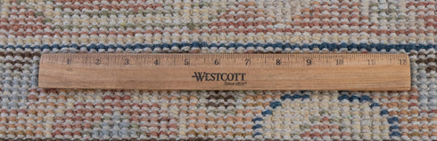 9x12 Blue Gray Rust Modern Classic Oushak Style Hand Knotted Area Rug#3306