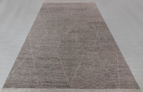 10x14 Large Grey  Ivory Wool Moroccan Boho Beni Ourain Rug, Berber rug 10x14....No Wool Shedding...#2368