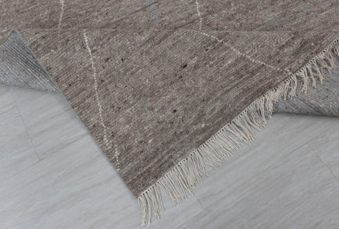 10x14 Large Grey  Ivory Wool Moroccan Boho Beni Ourain Rug, Berber rug 10x14....No Wool Shedding...#2368