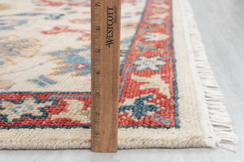 8x10 Beige Red Soft Shiny look Persian Style  Designer Oushak Turkish Design Hand Knotted Hand Spun Wool Rug #SE-138