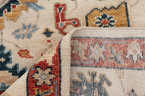 8x10 Beige Red Soft Shiny look Persian Style  Designer Oushak Turkish Design Hand Knotted Hand Spun Wool Rug #SE-138