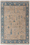 9x12 Tan Blue Washable Rug Modern Turkish Wool Oushak Design Hand Knotted Hand Spun Wool Rug #SE-137