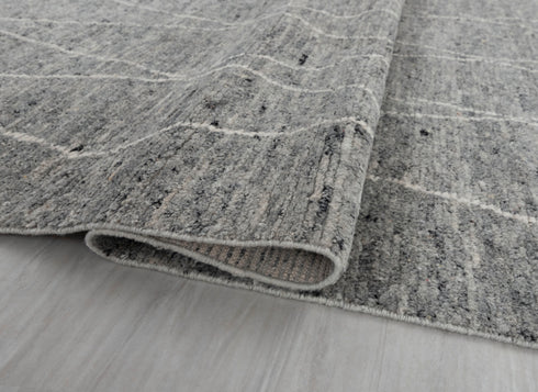 Charcoal Grey White Moroccan Bohemian decor Beni Ourain Rug, Berber rug 10x14....No Wool Shedding.. 380-6x9