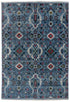 9x12 Blue Floral Modern Oushak Living Room Rug 100% Handknotted Soft Wool Rug #Se-105