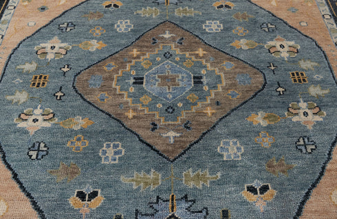 Peach Modern Home Decor Living Rug Soft Shiny Handknotted Wool Rug # Se-108 -9x12