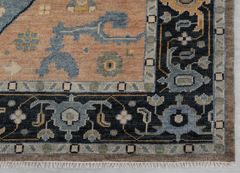 Peach Modern Home Decor Living Rug Soft Shiny Handknotted Wool Rug # Se-108 -9x12