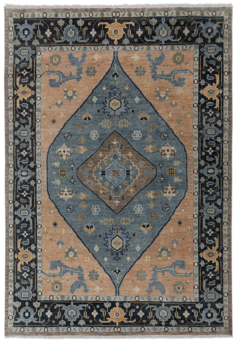 Peach Modern Home Decor Living Rug Soft Shiny Handknotted Wool Rug # Se-108 -9x12