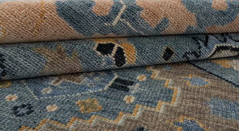 Peach Modern Home Decor Living Rug Soft Shiny Handknotted Wool Rug # Se-108 -9x12