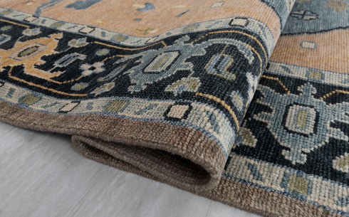 Peach Modern Home Decor Living Rug Soft Shiny Handknotted Wool Rug # Se-108 -9x12