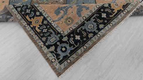 Peach Modern Home Decor Living Rug Soft Shiny Handknotted Wool Rug # Se-108 -9x12