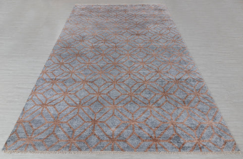 9x12 Area Grey Brown Rug Real Saree Silk Wool Decorative Rug #Se-29(270x360 Cms.)
