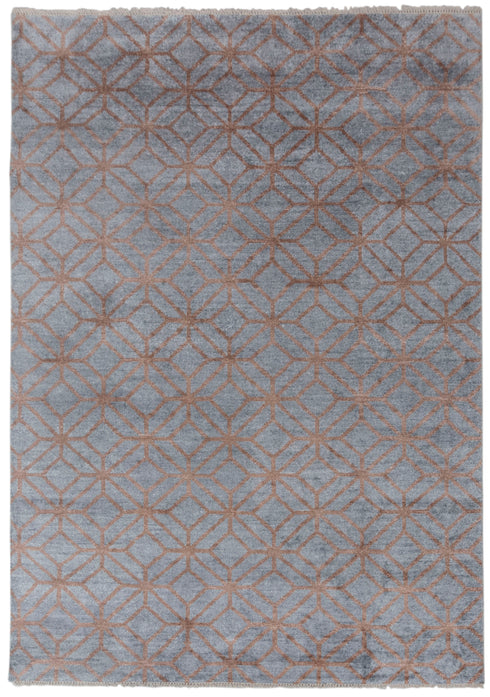 9x12 Area Grey Brown Rug Real Saree Silk Wool Decorative Rug #Se-29(270x360 Cms.)