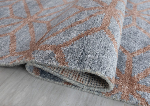 9x12 Area Grey Brown Rug Real Saree Silk Wool Decorative Rug #Se-29(270x360 Cms.)