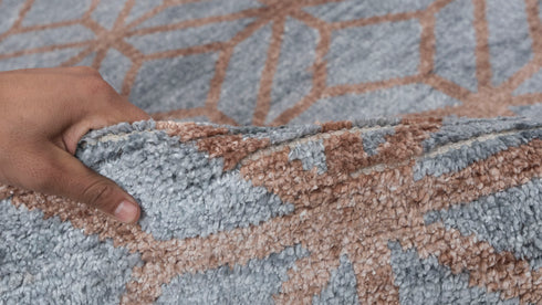 9x12 Area Grey Brown Rug Real Saree Silk Wool Decorative Rug #Se-29(270x360 Cms.)