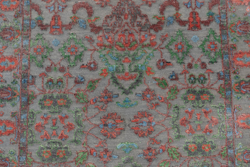 3x5 Rug Transitional Garden Design Rug Modern Handmade Wool & Silk Rug, #712-A,B(90x150 Cms.)