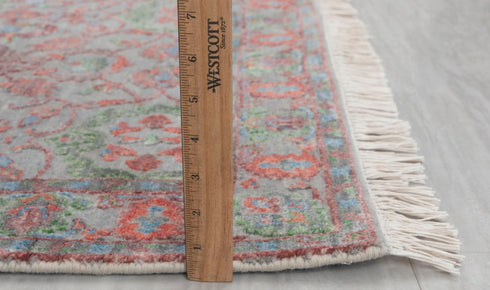 3x5 Rug Transitional Garden Design Rug Modern Handmade Wool & Silk Rug, #712-A,B(90x150 Cms.)