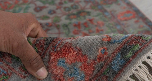 3x5 Rug Transitional Garden Design Rug Modern Handmade Wool & Silk Rug, #712-A,B(90x150 Cms.)