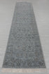 2.6x10 Ft. Charcoal Grey Classic Persian Rug Transitional Modern Rug Wool & Silk Rug 2012-A,B