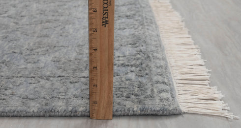 2.6x10 Ft. Charcoal Grey Classic Persian Rug Transitional Modern Rug Wool & Silk Rug 2012-A,B