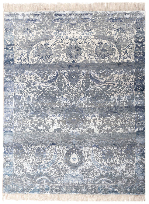 8X10 One Of A Kind Rug, Indian Handknotted Rug, Wool & Silk Free Shipping#1892